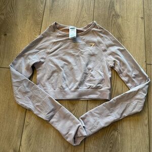 Gymshark Lavender cropped Long Sleeve Top